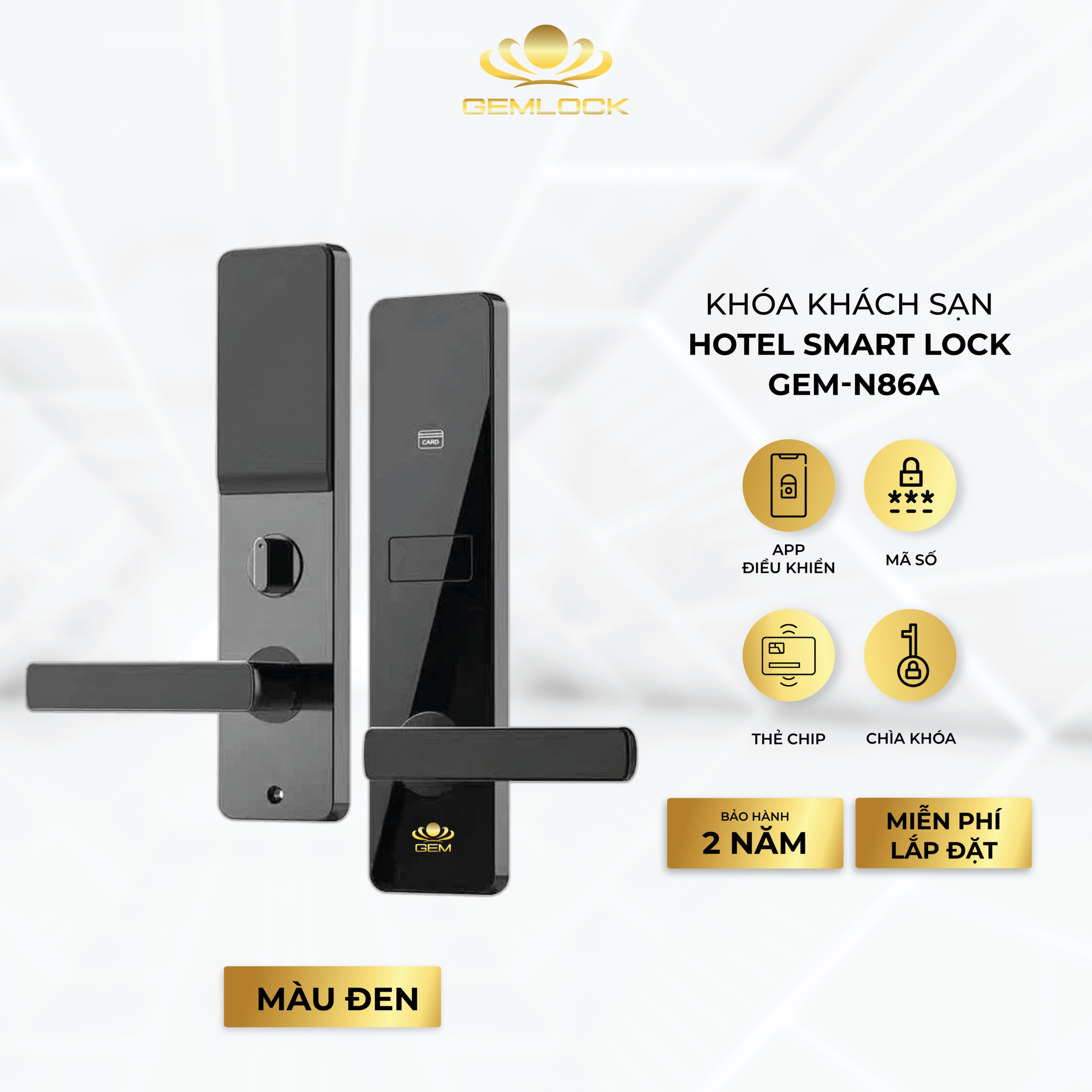KHÓA KHÁCH SẠN Hotel Smart Lock GEM-N86A